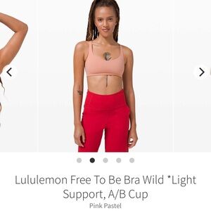 lululemon athletica Free To Be Bra Wild - Pink Pastel